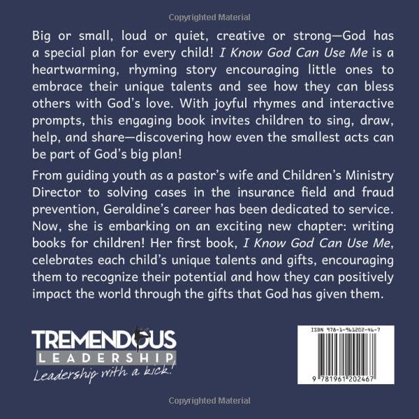 Back cover of I Know God Can Use Me by Geraldine Coronacion